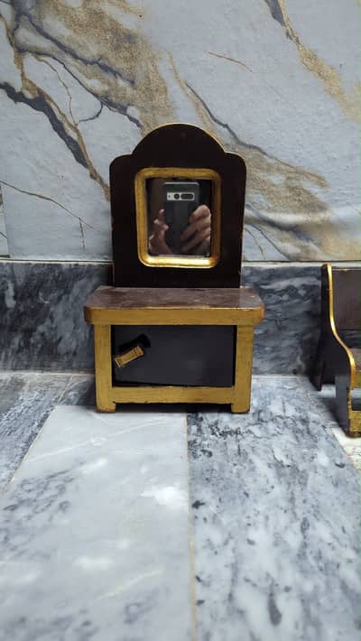Wooden Doll House Furniture Set Handmade Like New Premium Qualty Rs3K
