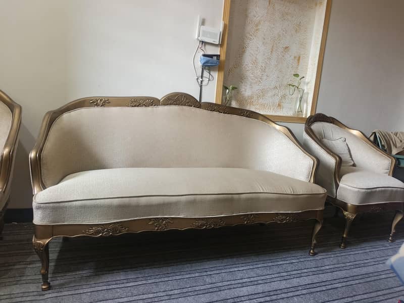 Deco paint solid wood sofa set 2