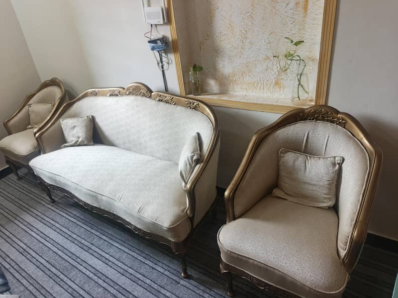 Deco paint solid wood sofa set 4
