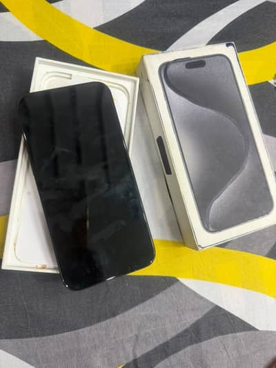 Apple iPhone 15 Pro Max 10/10 JV Non pta Black with box 1 tb/ 1000gb
