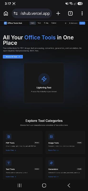 SaaS Website For Sale  Office Tools Hub (PDF, Image & Text Utilities)