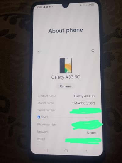 Samsung Mobile A33 5G with box