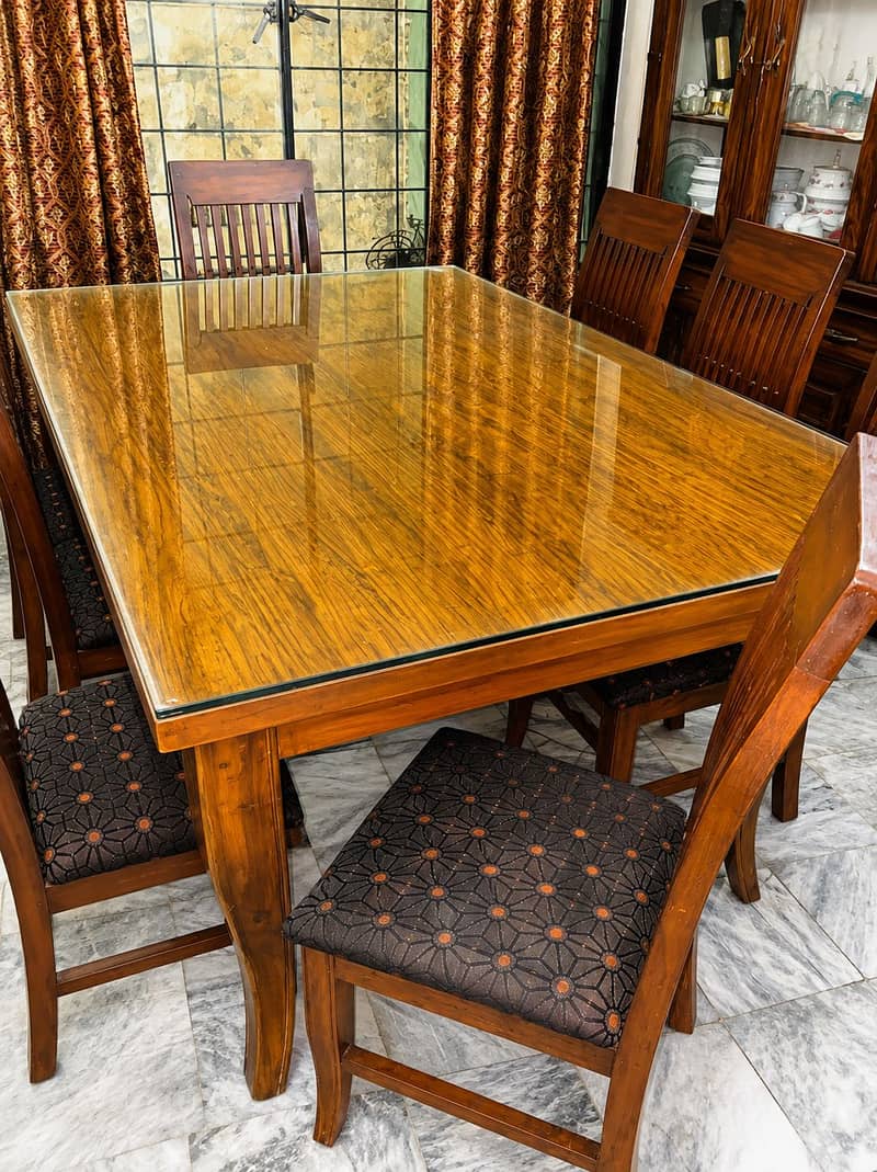 Premium Solid Wood 8-Seater Dining Table Set 1