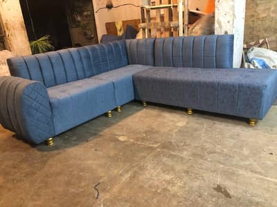 L shaped 6 seater sofa with cautions brand new