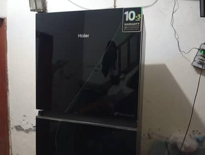 haier 346 Ipg/Greenblack  glass door