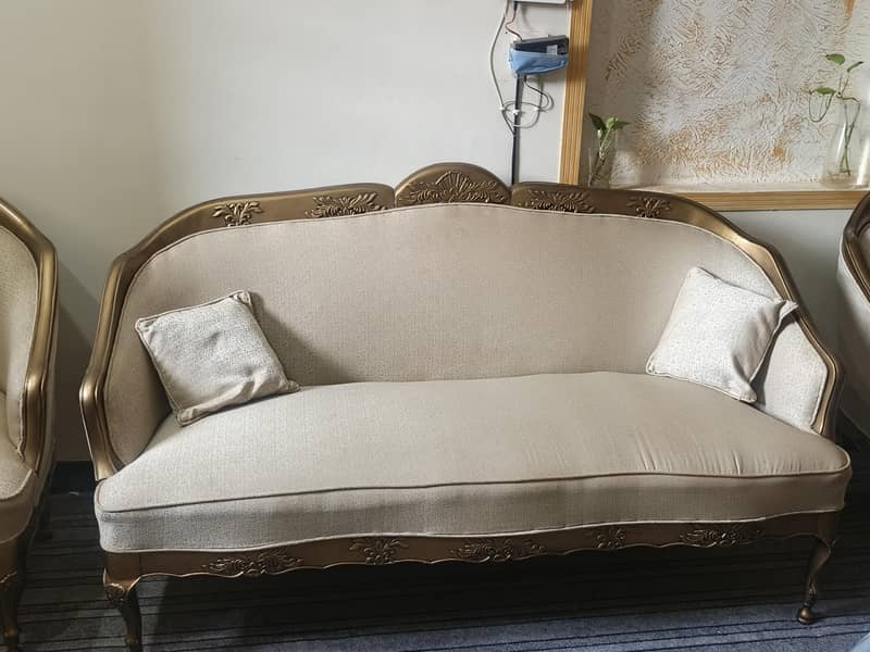 Deco paint sofa set in solid wood 2