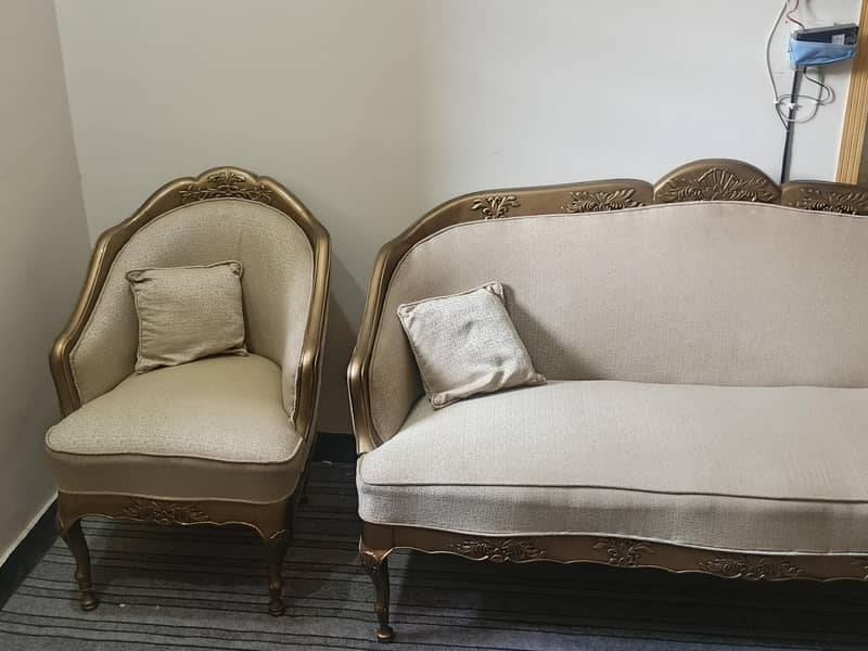 Deco paint sofa set in solid wood 3