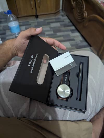 TOMI New 2PCS Luxury Business Men Watch Gift Box Set