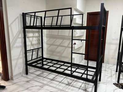 iron Double Bunk Bed with mattress only price 29,999//iron Bunker Bed/