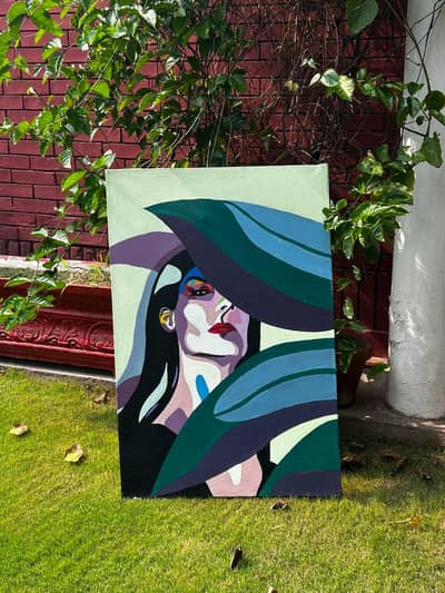 Hand-made Abstract portrait Painting
