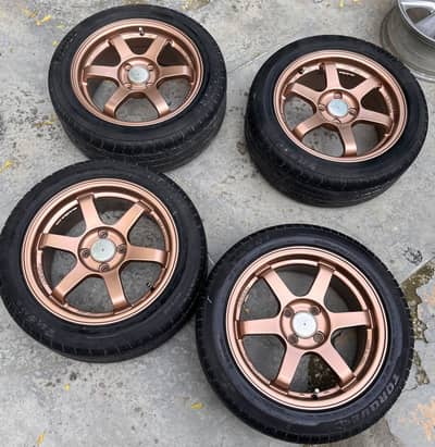 15 Inch TE-37 Alloy Rims With 185/55/15 Tyres