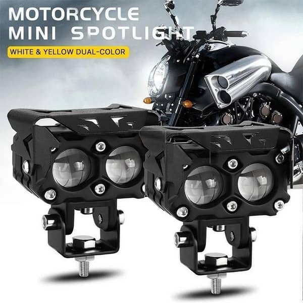 2 SMD Spotlight Extra Light with 9D Lens Yellow-White Beam Fog Lights, 2 Pcs