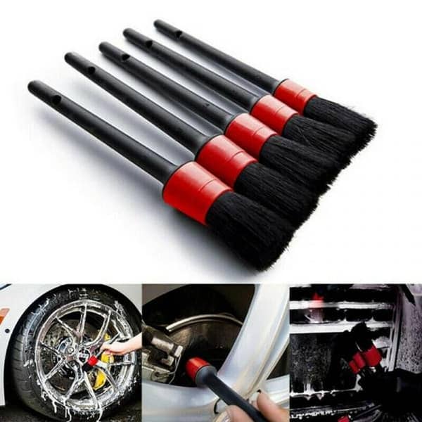 Car Detailing Brush Set for Dashboard, Interior and Exterior – 5 Pcs