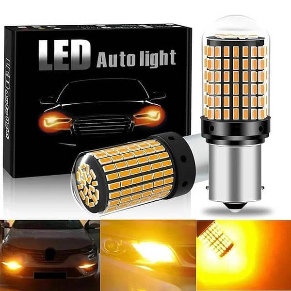 CANBUS LED S25 Turn Signal Bulbs for Car, 2-Piece Set, Waterproof, High Brightness