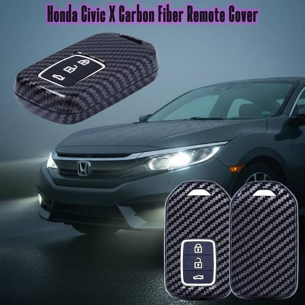 Honda Civic X Carbon Fiber Remote Cover for TPU Plastic Protection Key Cover