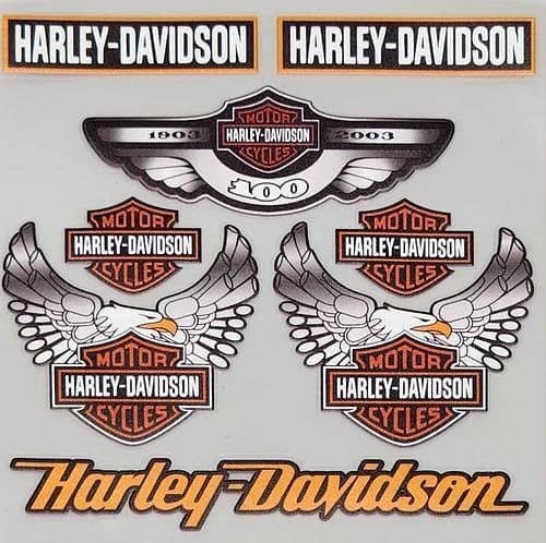 Premium Quality Custom Sticker Sheet for Car & Bike — Embossed Style, HARLEY DAVIDSON