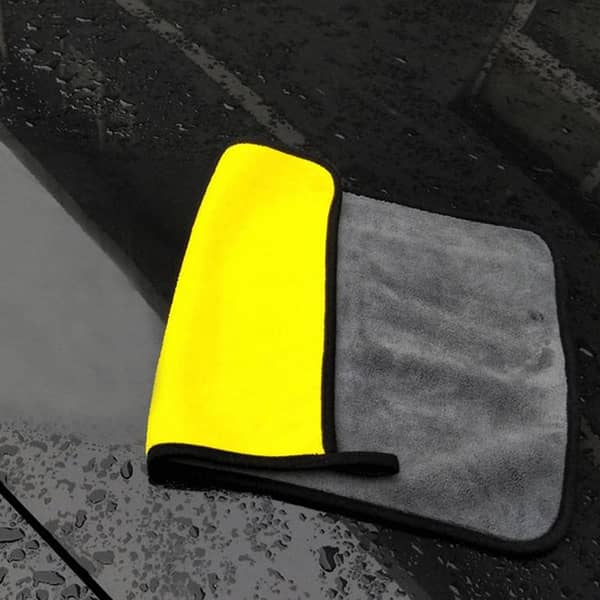 MicroFiber Towel Yellow and Grey, 40 cm x 40 cm, 80 g (Pack of 3)
