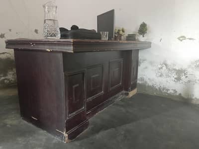 Computer Table | Office Study Table | Wooden Desk | Good Condition
