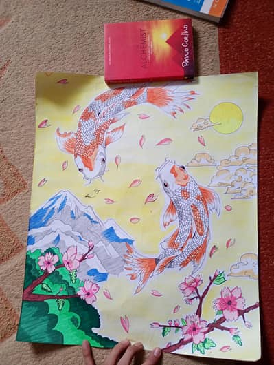 koi fish drawing