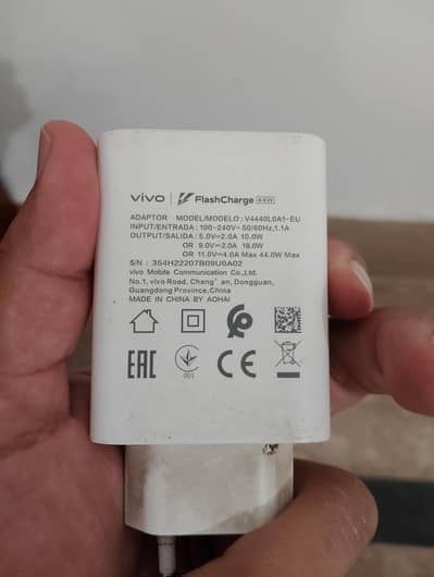 Vivo 44 watt Original adapter 100% box pulled ha