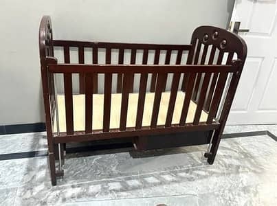 Wooden Baby cot Available- Polished 10/10 condition