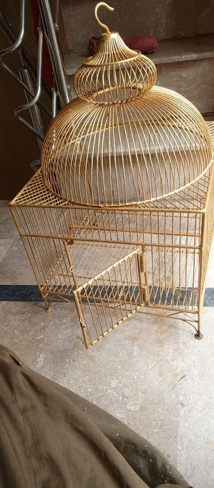 ANTIQUE 60 YEARS PARROTS CAGE(03204086160) — photo 5