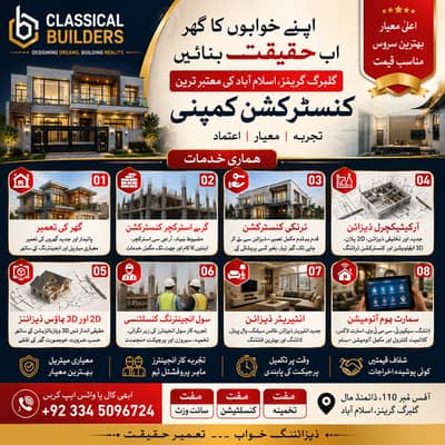 Best Construction Company in Gulberg Greens | House Builders Islamabad