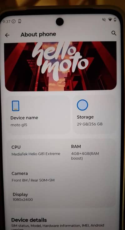 Motorola Moto G 15 just Dabba open krky chaik kea