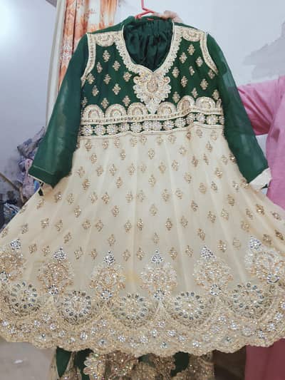 emerald green lehnega for wedding wear