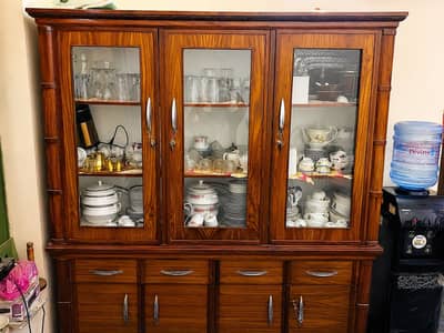 . 	Premium Solid Wood China Cabinet – Excellent Condition