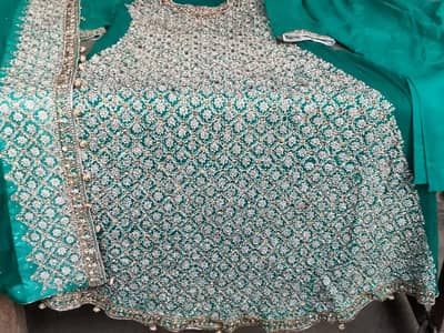 2 Beautiful Bridal Dresses for Sale | Red & Green | Heavy Embroidery