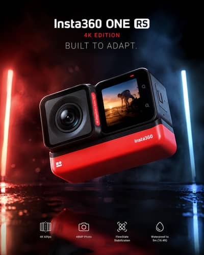 Insta360 ONE RS 4K Edition-Premium Action camera | 48Mp | 4k 60fps
