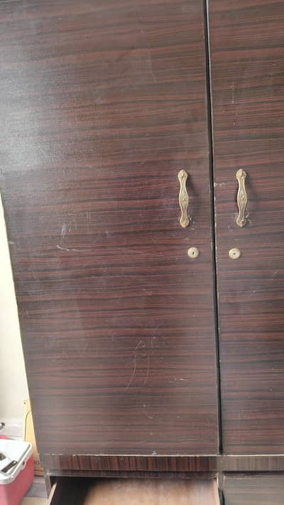 Spacious 2-Door Wooden Wardrobe
