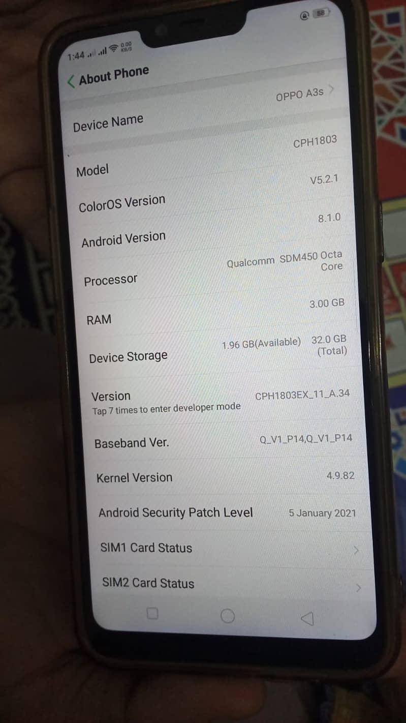 OPPO A3s 3