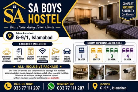Boys Hostel For Job Persons and Students