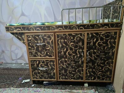 BED WITH WARDROBE AND DARAZ FOR SALE
