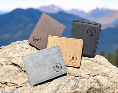 premium Leather wallet for Men Grey Brown Black