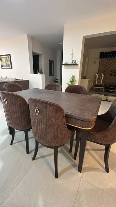 6 seater dining table and 6 seater sofa