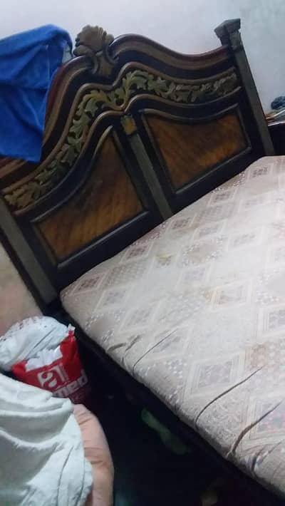 pure wooden solid Bed