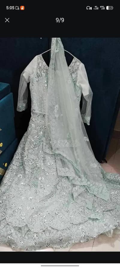 new khadi barbie mexi non stitched only three hours use rime stone