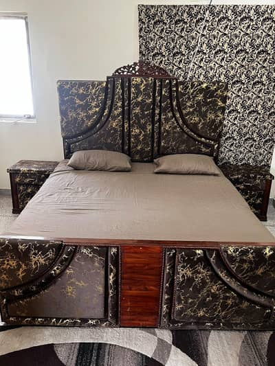 bed set with mattress side tables dressing table and bad frame