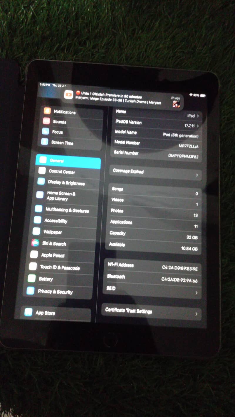 Ipad 6th generation same like new 1