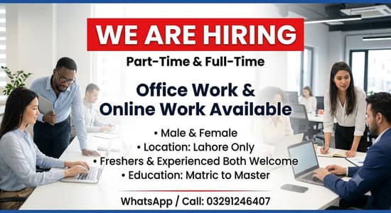 WE ARE HIRING MALE AND FEMALES STAFF FOR ONLINE WORK