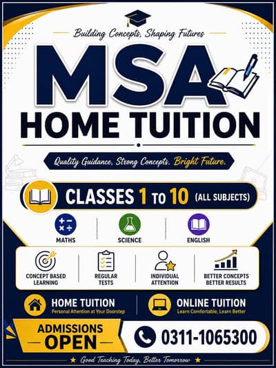 Professional Home Tuition Available