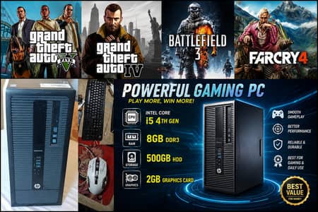 HP gaming PC i5 4gen 8gb ram 500gb hard 2gb graphics card gaming