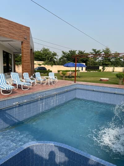 Furnished Farmhouse With Pool For Sale At Barki - 4kanal