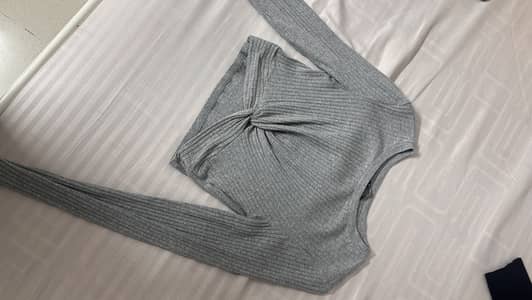 SHEIN grey crop top