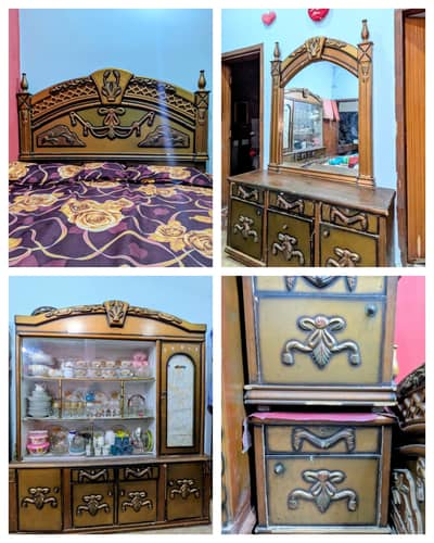 Home Furniture, Bed Showcase and Dressing Mirror