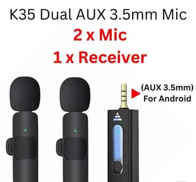 Wireless MIC Type C/IOS/Android/USB/AUX 3.5mm Mic K8/K9/K15/K35