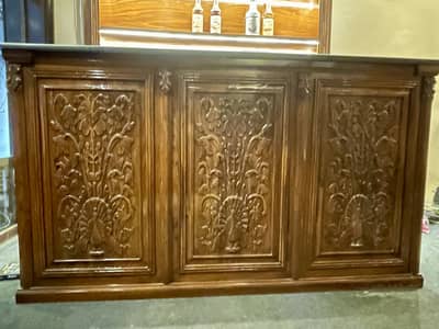 Solid Sheesham Wood Cafe Bar